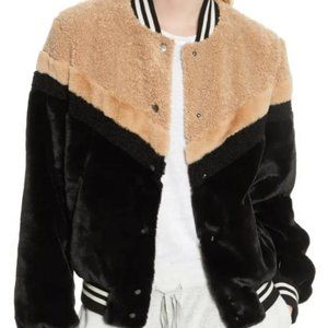Free People Faux Fur Bomber Jacket